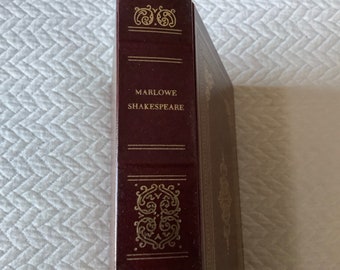 1980/ Marlowe Shakespeare/ Elizabethan Drama/ 463 pg Ribbon Bookmark/ Like NEW/Beautiful book/ Charles W Eliot/ Gold Edged
