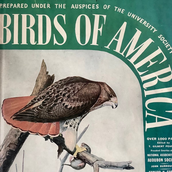 1936/ 1000+ Pictures-514 in natural COLOR/ 108 Birds eggs-Actual Size & Color/ 3 Volumes in 1/ 289pg Oversize Hardcover/ Birds of America