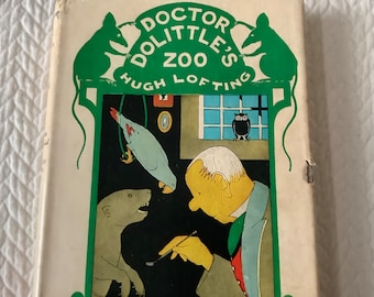 1953/ An Animal Town/ Kling-the Detective Dog Brings Great Fortune For All/ Doctor Dolittle’s Zoo/ Hugh Lofting/ 338 pg Hardcover