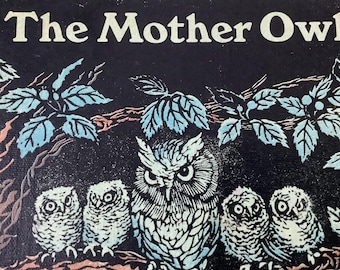 1974/PRIMERA EDICIÓN De huevo en nido a búho adulto volando/La madre búho/Edith Thacher Hurd, Clement Hurd, ilustrador