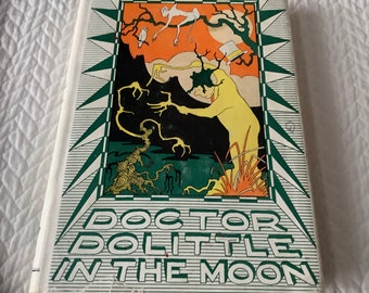 1956/ #8 in Series/ANIMALS of the Moon FLOCK to Doctor Dolittle/Doctor Dolittle In The Moon/ 307 pg Hardcover/ Hugh Lofting