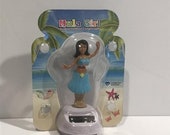 Thanksgiving SALE Hula Girl Solar Powered Dnaces Under the Bright Light Dashboard Figurine New.VINTAGE UNIQUE Rare