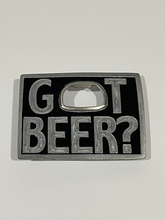 GOT BEER? Bergamot Metal Belt Buckle Bottle Opener