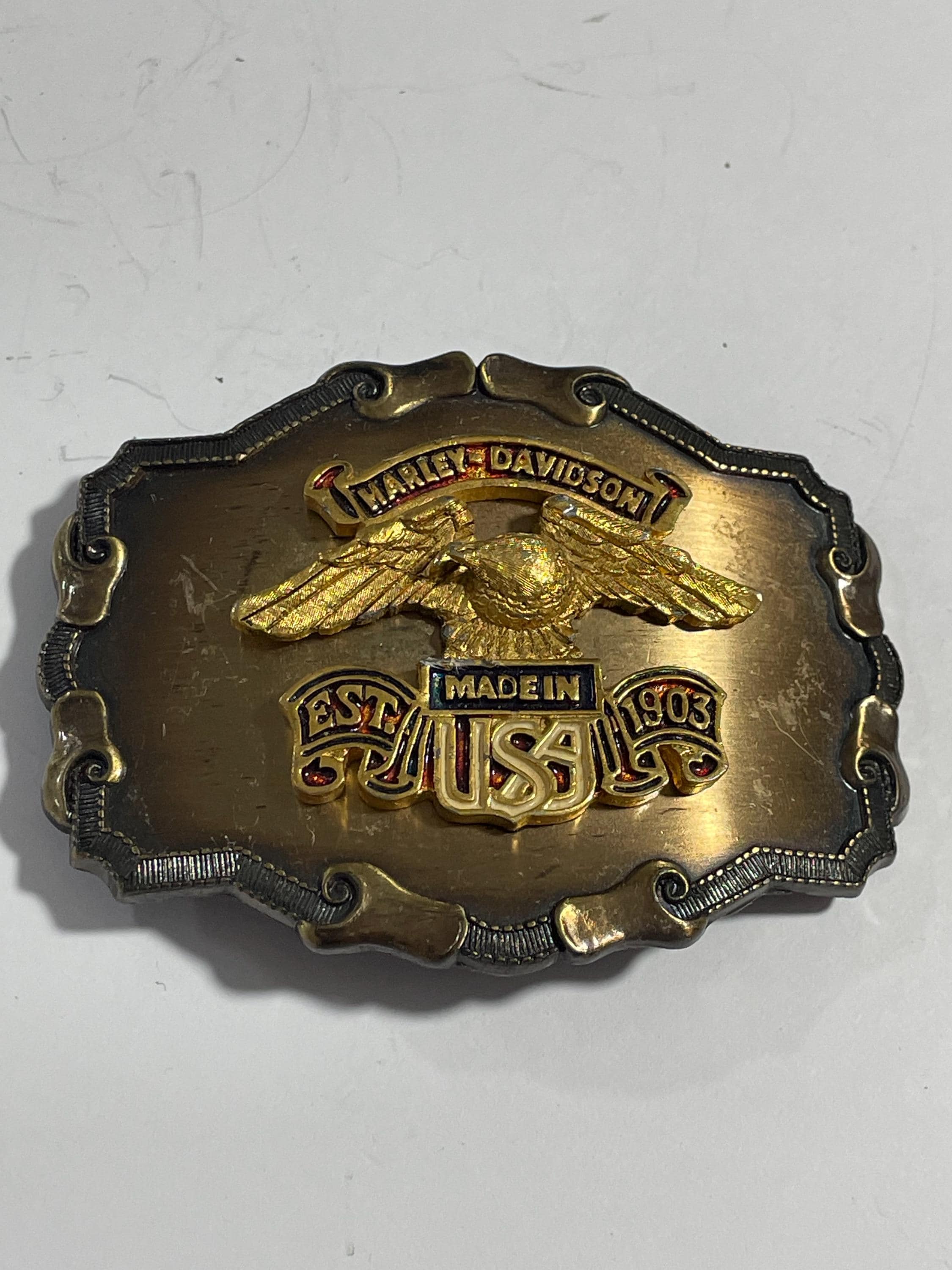 Harley Davidson Vintage Belt Buckle - Etsy