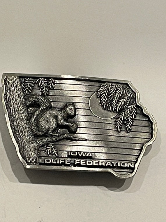 IOWA WILDLIFE FEDERATION Fox Squirrel Metal Belt B