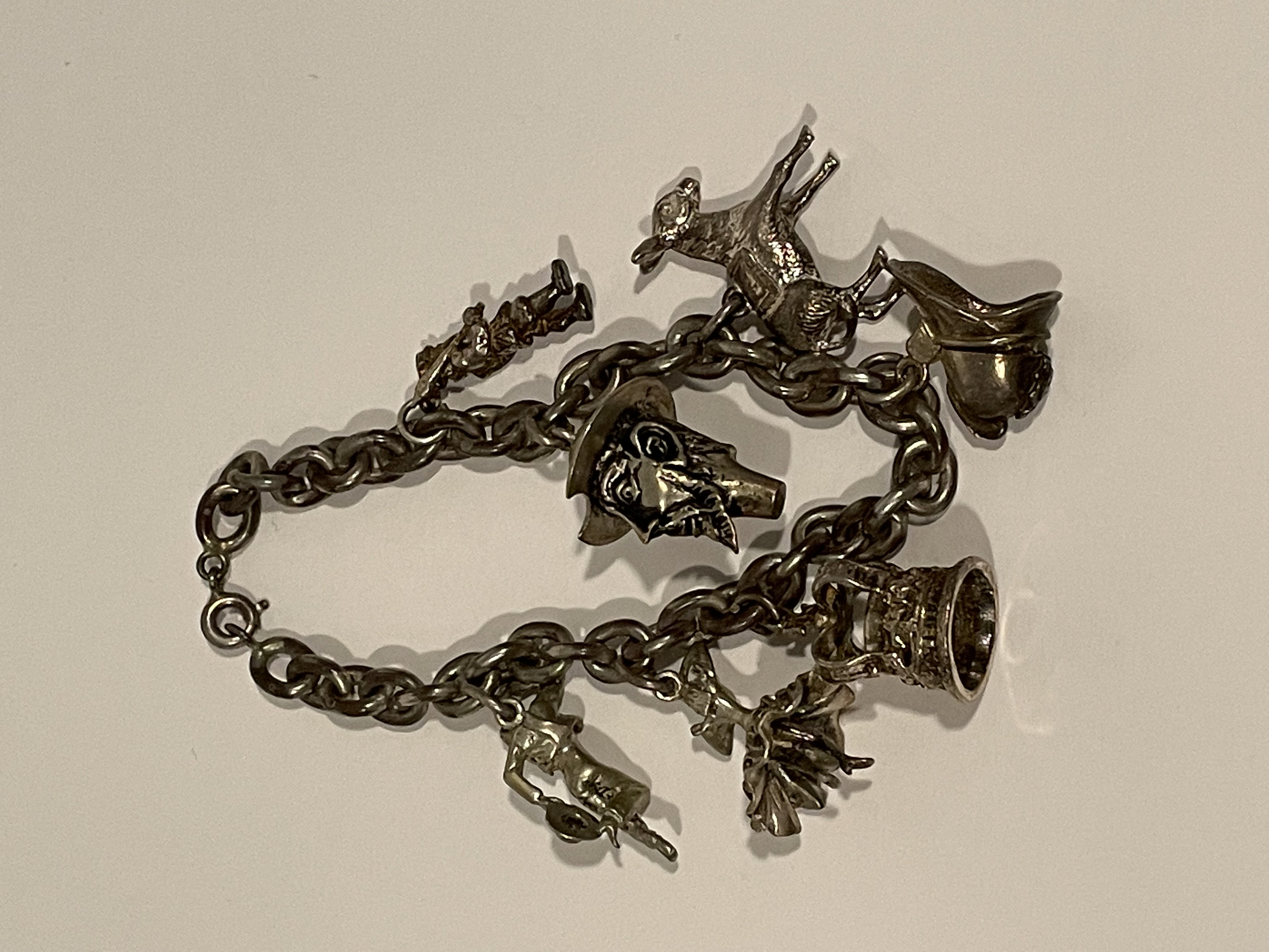 Don Quixote & Sancho Panza Lucky Charms Silver Tone Metal