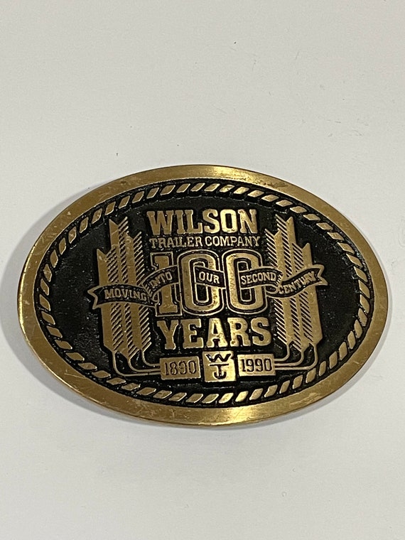 Wilson Trailer Company 1890-1990 Solid Brass Meta… - image 1
