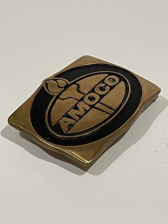 Anacortes AMOCO Oil Gas Hand Made Solid Brass Bel… - image 2