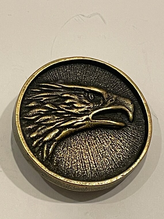 BTS Eagle Head Solid Brass Belt Buckle Vintage Uni