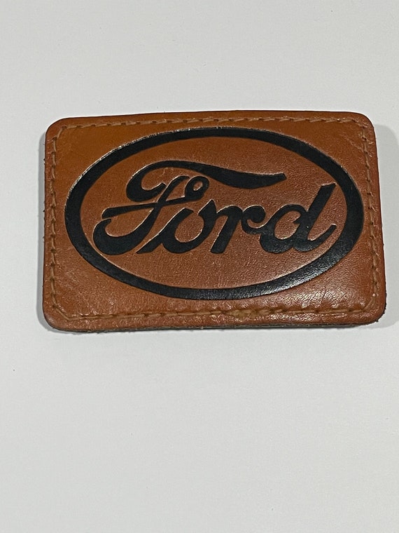 FORD Leather Belt Buckle Vintage Unique Rare