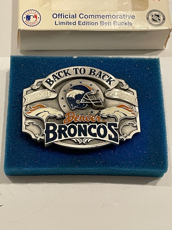 NFL DENVER BRONCOS Back to Back Enamel Pewter Bel… - image 3