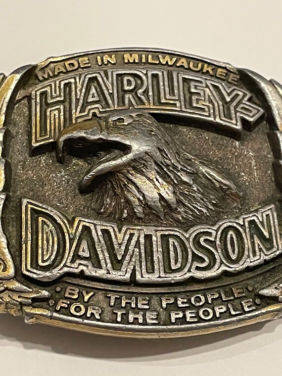 HARLEY DAVIDSON Made in Milwaukee Eagle Metal Bel… - image 2