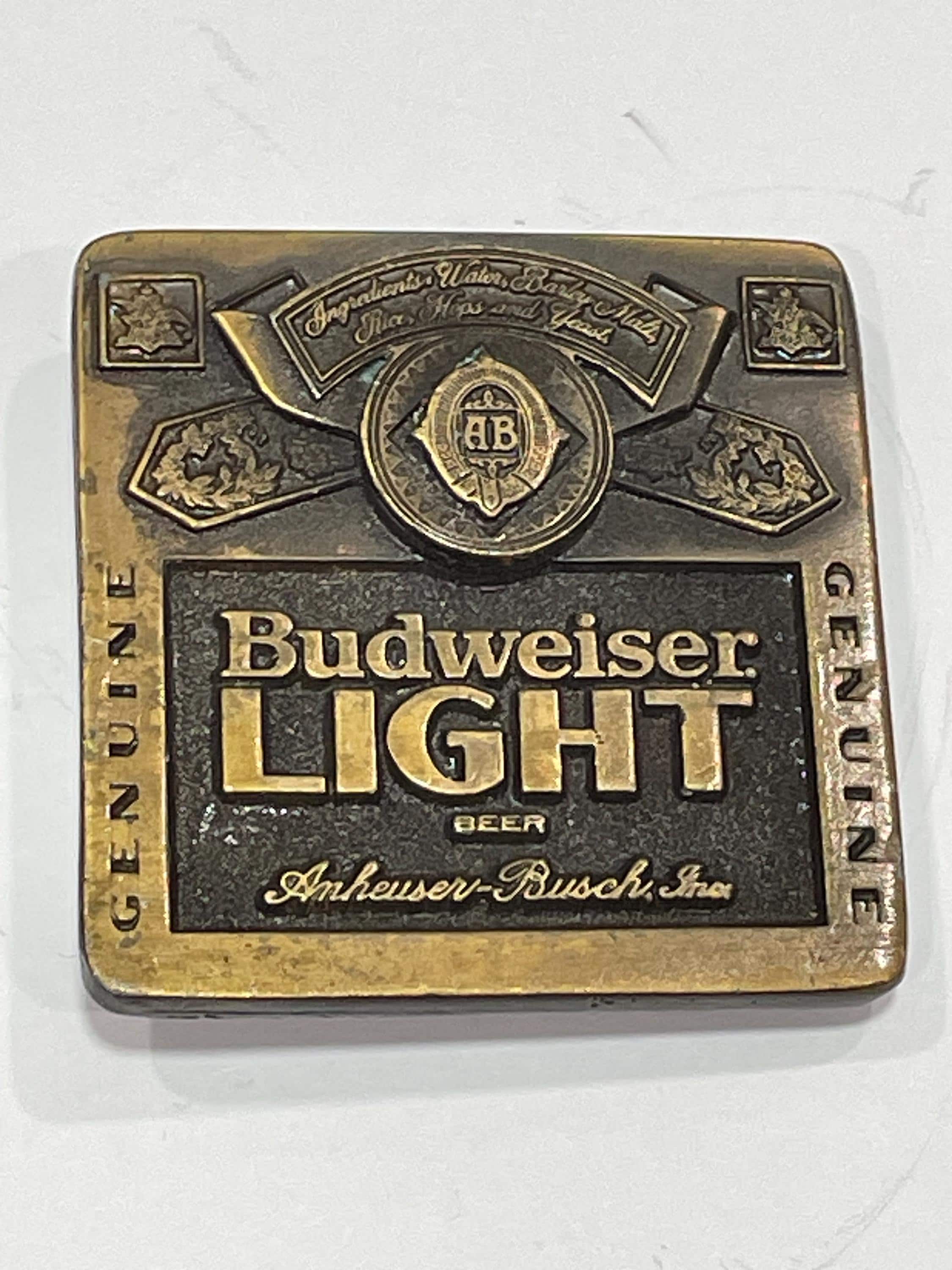 Boucle De Ceinture Vintage Budweiser – Reproduction Officielle, état Correct