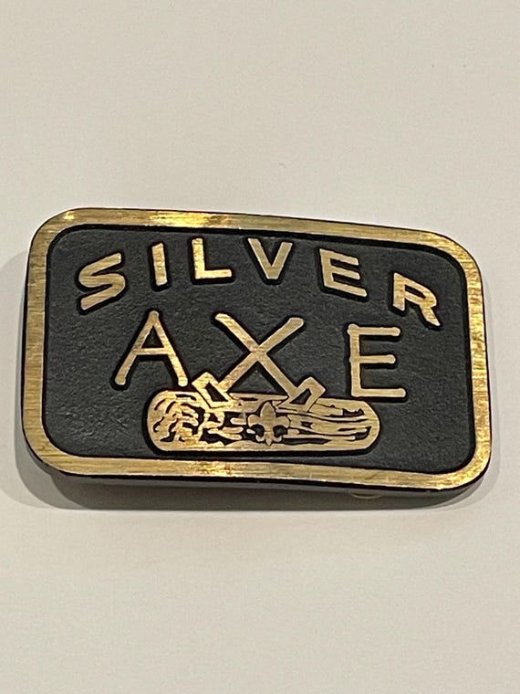 SILVER AXE BOYSCOUT Dynabuckle Solid Brass Belt B… - image 1