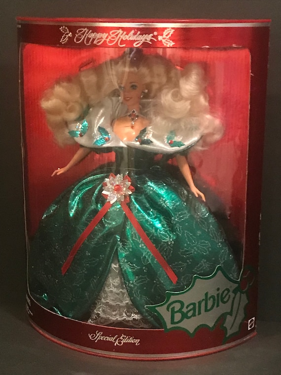 Holiday Barbie Collection Doll Special Edition 1995 Mattel Green Dress NEW Vintage Unique Rare Etsy Canada