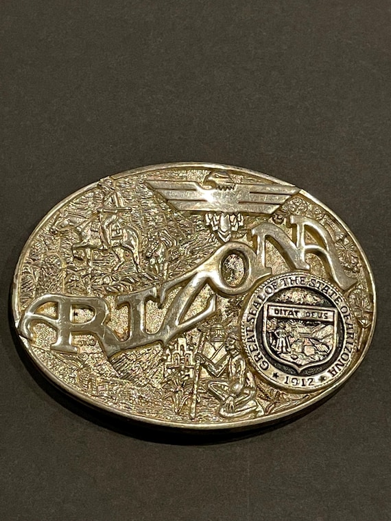 ARIZONA State Seal ADM Award Design Medals Brass Metal Belt Buckle