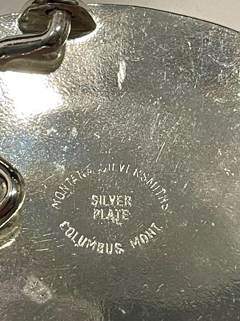 MONTANA SILVERSMITHS Letter B Monogram Floral Engraved Silver Plate ...
