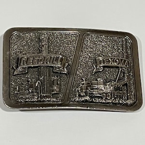 Reedrill Texoma Mining Exclusive Construction Equipment Silver Tone Metal Belt Buckle VINTAGE UNIQUE RARE