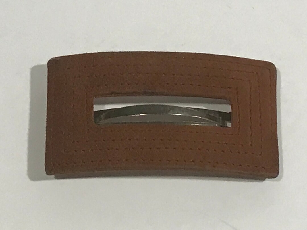Vintage Suede Leather Hair Clip Made in France.vintage UNIQUE Etsy