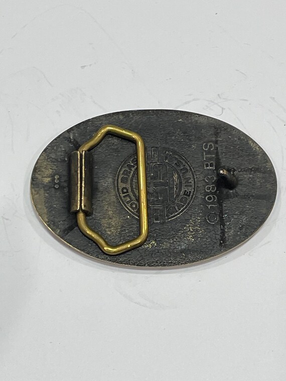 DANIEL Name BTS Solid Brass Belt Buckle 1983 Vint… - image 4