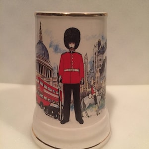 London British Palace Guard Porcelain Stein Royal Falcon Giftware by Weatherby. VINTAGE UNIQUE RARE