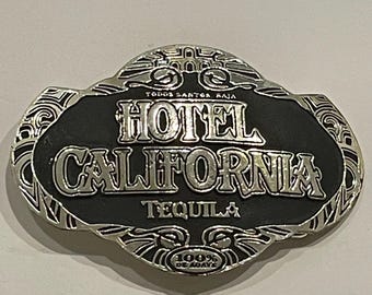 HOTEL CALIFORNIA TEQUILA Large Metal Belt Buckle Vintage Unique Rare