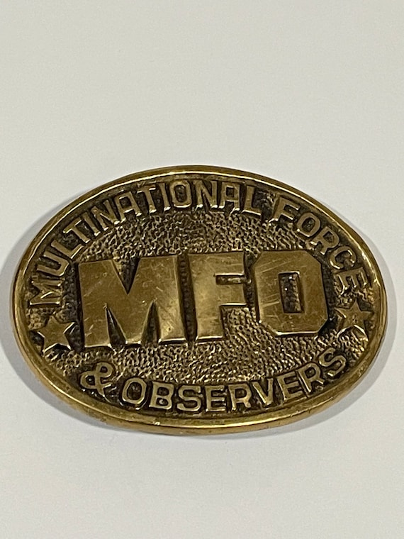MFO Multinational Force & Observers Solid Brass B… - image 1