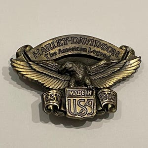 HARLEY DAVIDSON Eagle the American Legend Brass Belt Buckle 