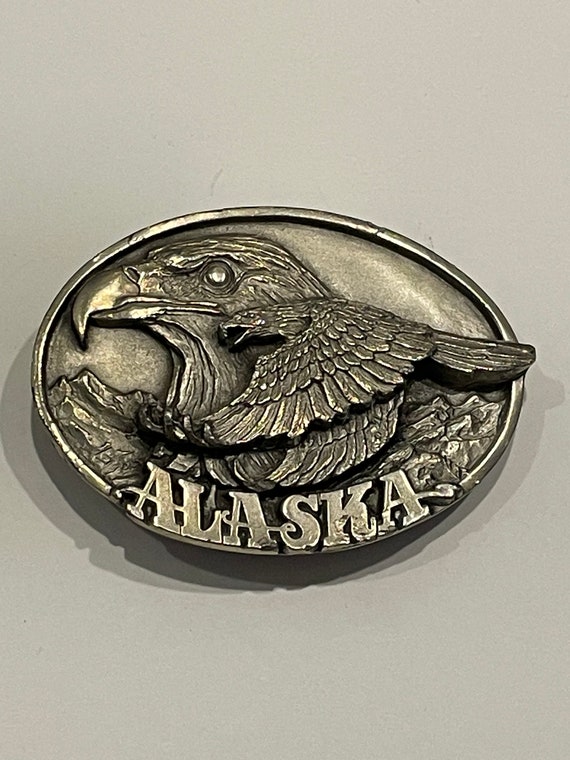 ALASKA BALD EAGLE Siskiyou Pewter Metal Belt Buckl