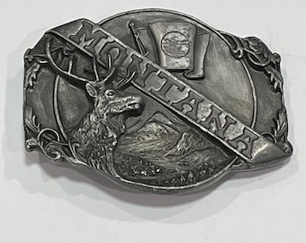 MONTANA SILVERSMITHS Native American On Horse Sterling Silver Plate Belt Buckle s-l400.jpg main image 3