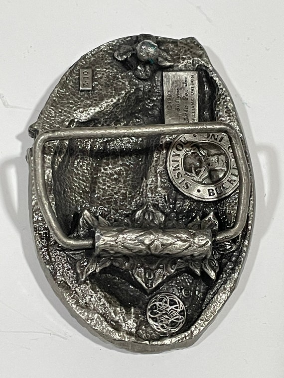 Horse Head Spur Pewter Metal Belt Buckle Siskiyou… - image 7