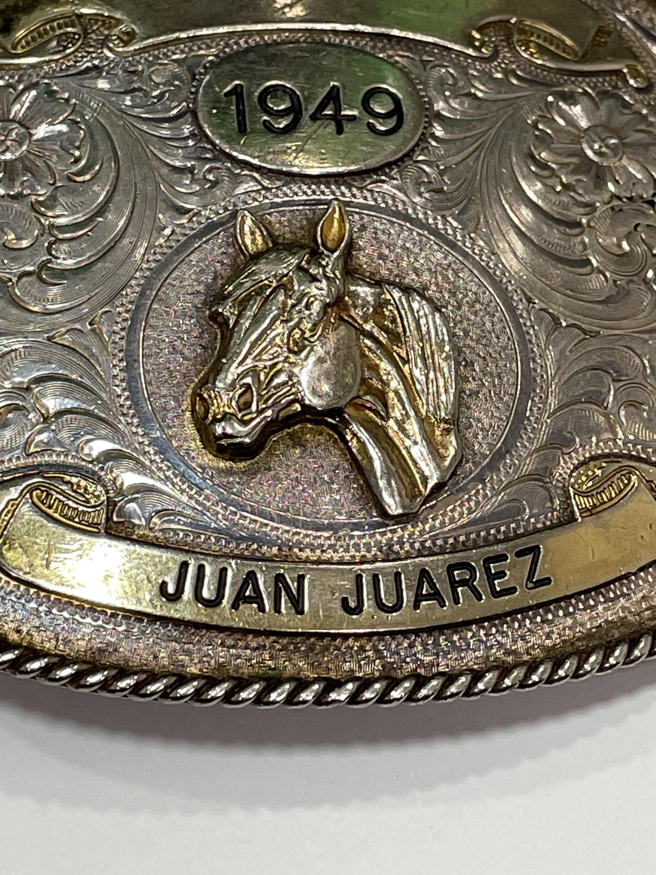 MONTANA SILVERSMITHS TEXAS Horse 1949 Juan Juarez Silver Plates