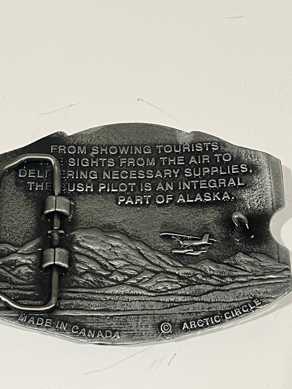 ALASKA Bush Pilot Hydroplane Silver Tone Metal Be… - image 6