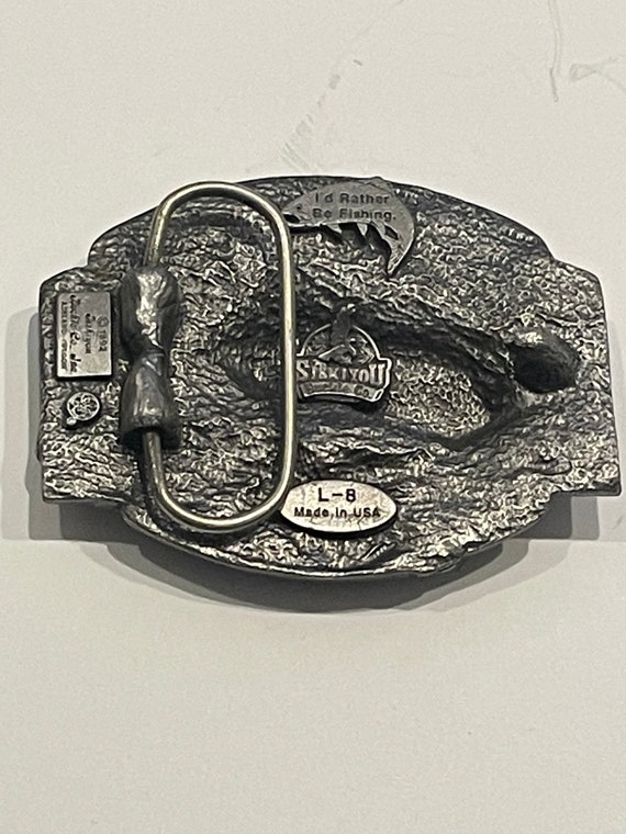 Siskiyou I Fish Therefore I Am Enamel Pewter Belt… - image 4