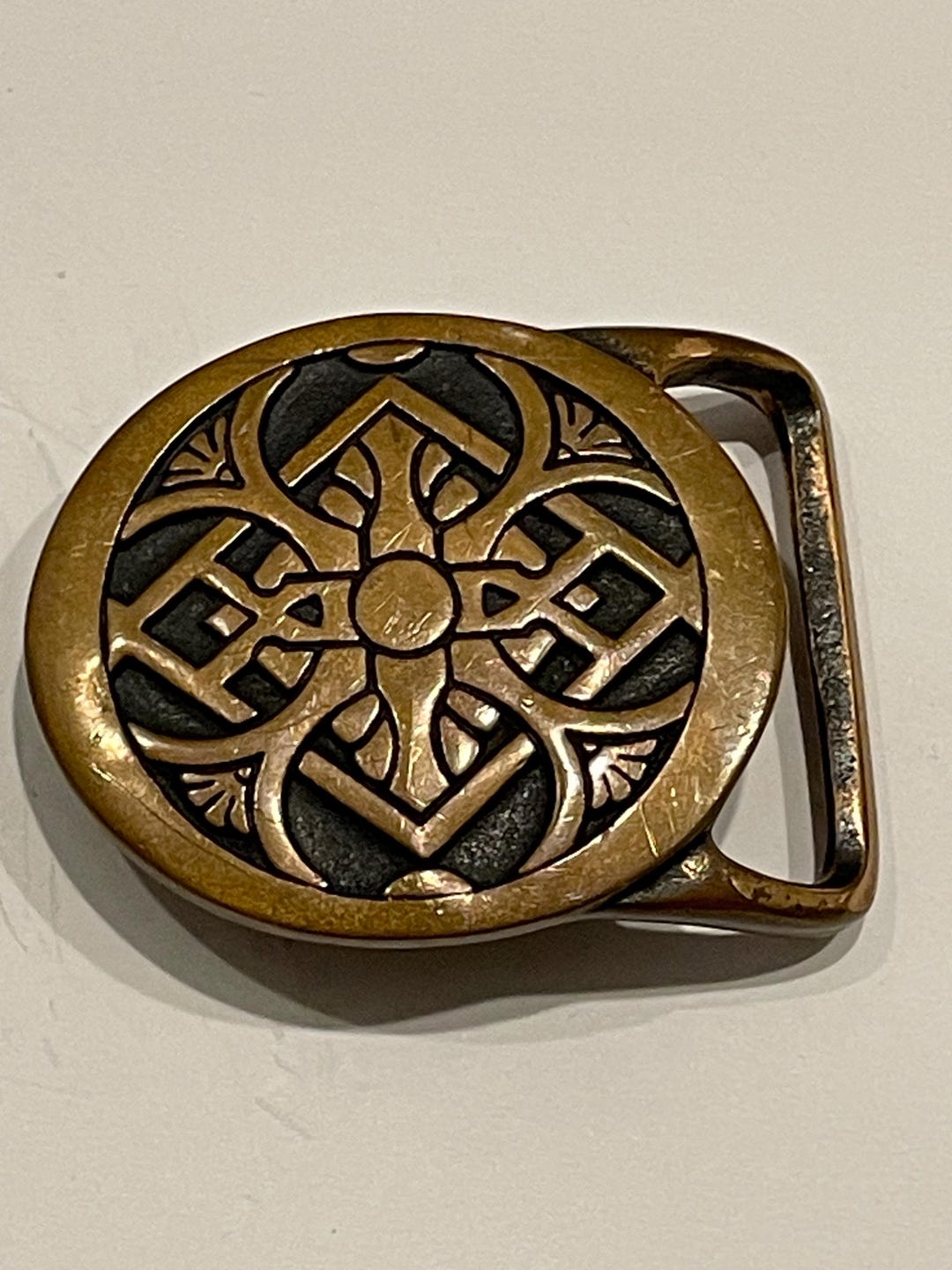 Tech Ether Guild RAYS Solid Brass Belt Buckle '75 Vintage Unique Rare ...