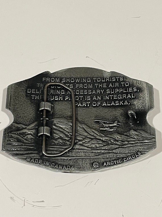 ALASKA Bush Pilot Hydroplane Silver Tone Metal Be… - image 5