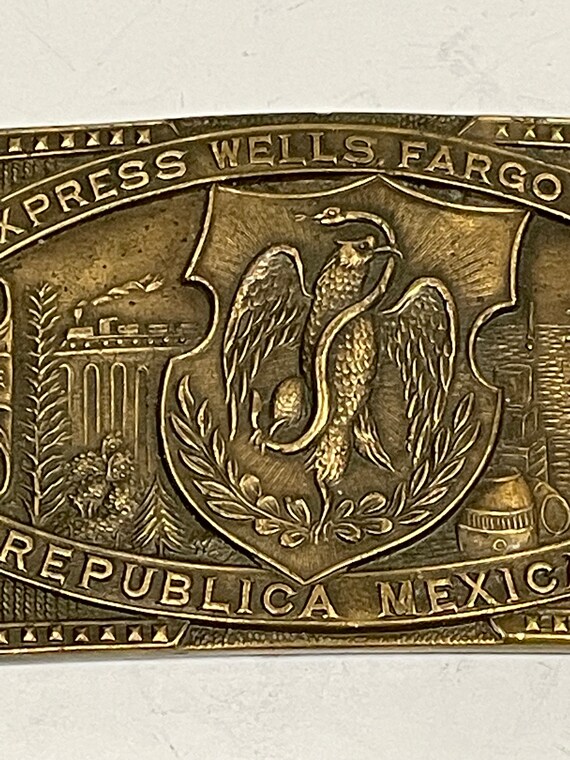 Express Wells Fargo Cia Republica Mexicana Brass … - image 2
