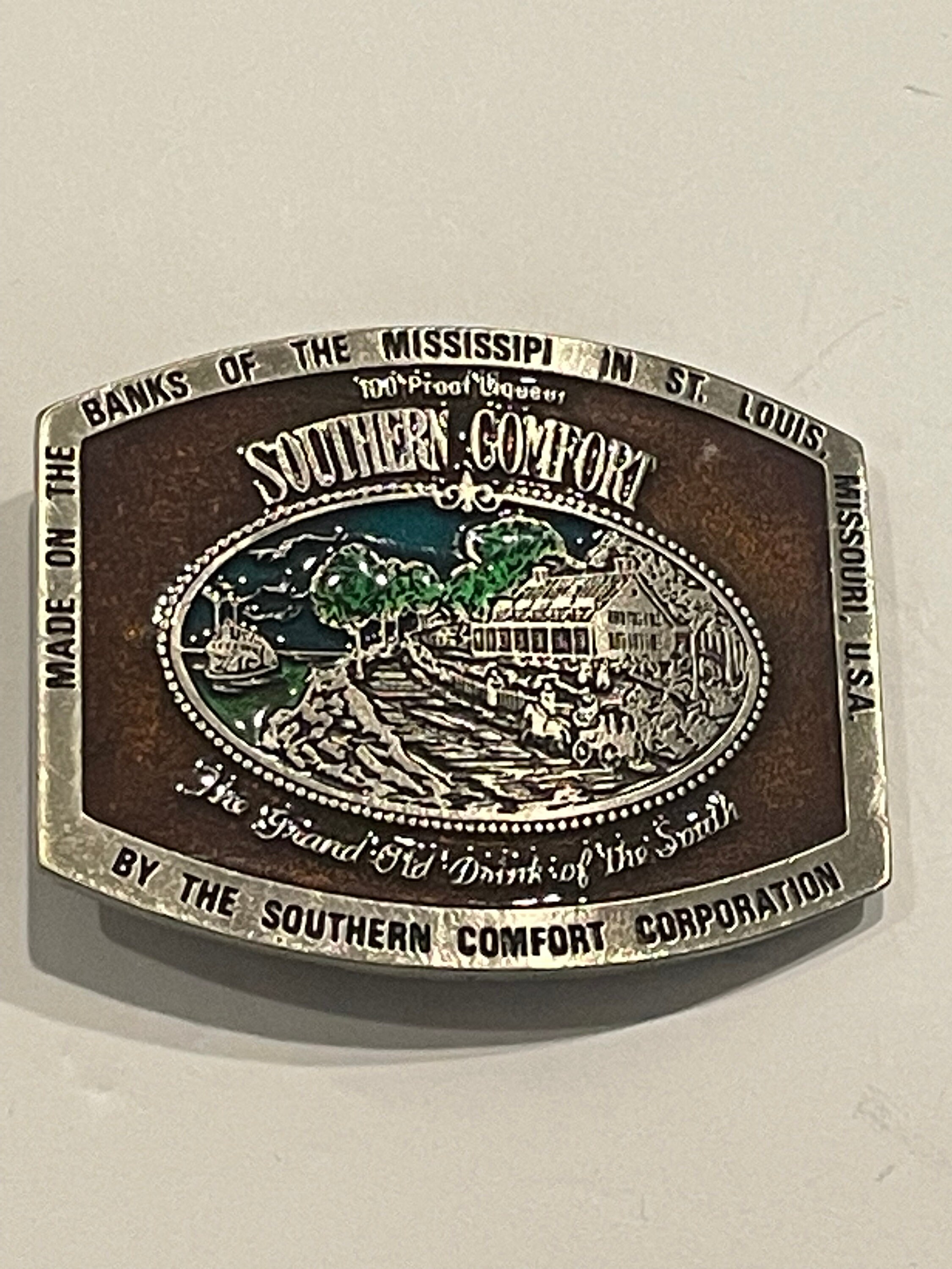 Boucle De Ceinture Publicitaire Vintage En Laiton - Missouri Chemical Corporation - Pièce Ancienne