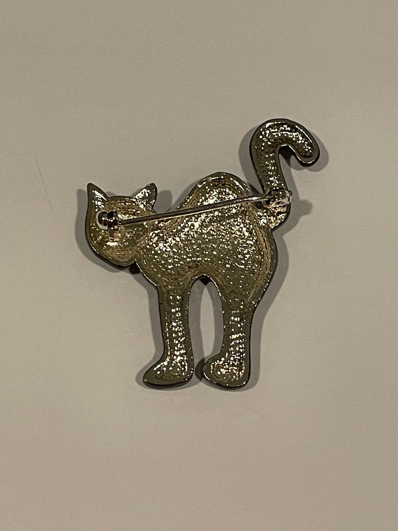 Black Cat Enamel Metal Brooch Pin Vintage Unique Rare - Etsy