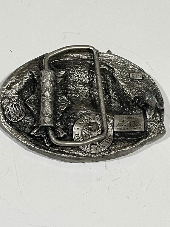 Horse Head Spur Pewter Metal Belt Buckle Siskiyou… - image 5