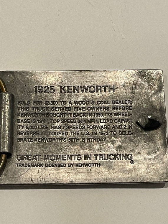 KENWORTH Great Moments in Tracking Metal Belt Buc… - image 5