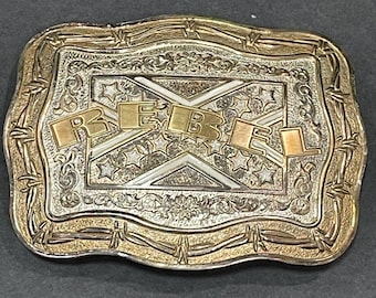 Vintage San Carlos Crumrine 22K Gold & Sterling Silver Belt  display picture 2