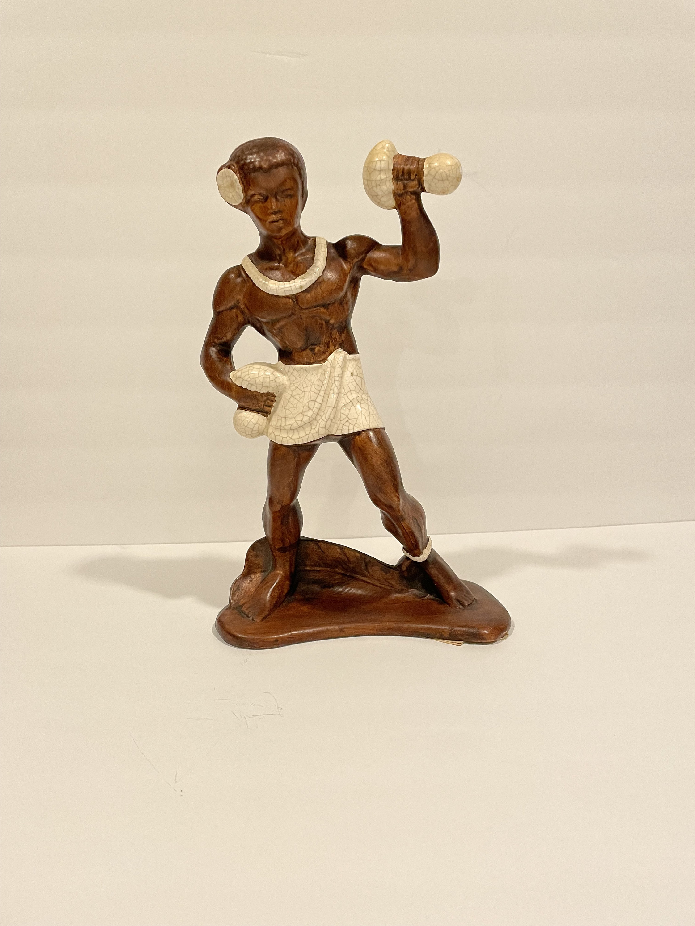 Vintage Treasure Craft of Hawaii Male Hula Dancer Ceramic