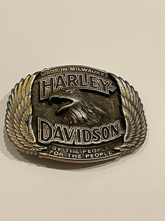 HARLEY DAVIDSON Made in Milwaukee Eagle Metal Bel… - image 1