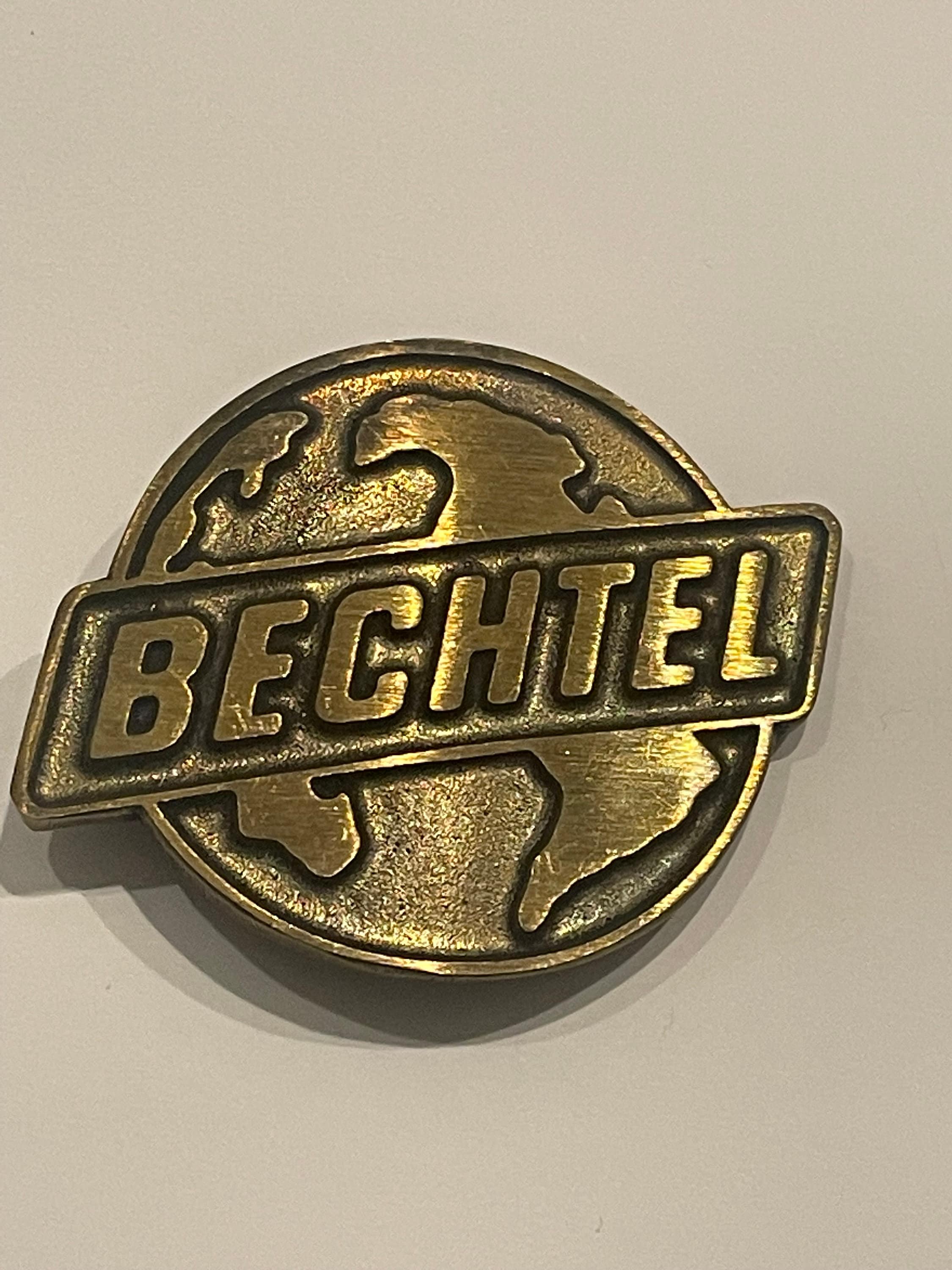 BECHTEL Dynabuckle Provo UTAH Solid Brass Belt Buckle Vintage Unique Rare