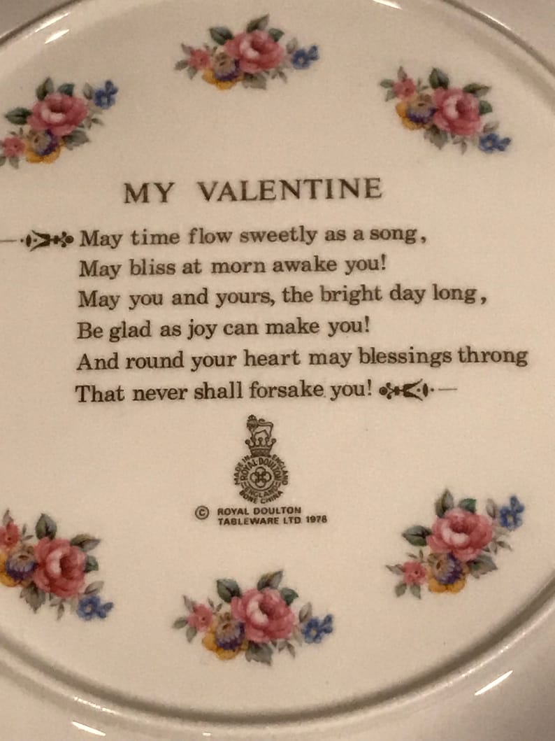 Royal Doulton Valentines Day Collectible Porcelain Plate My Etsy