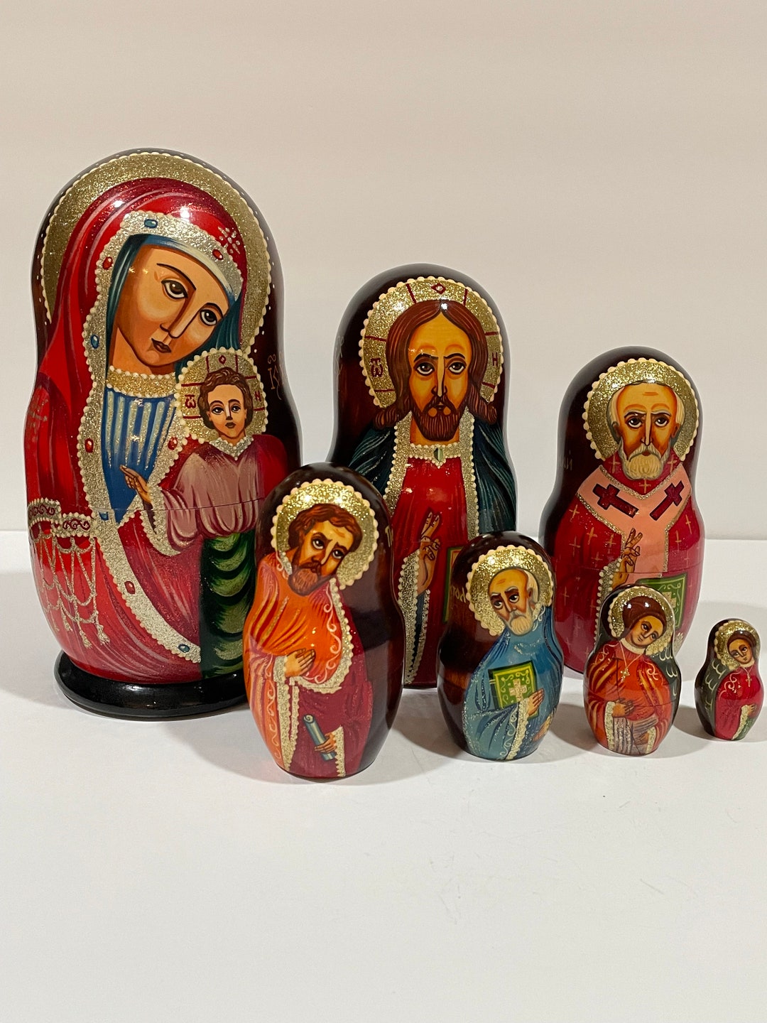 Russian Nesting Dolls Orthodox Religious Icons Limited 77/100 Etsy
