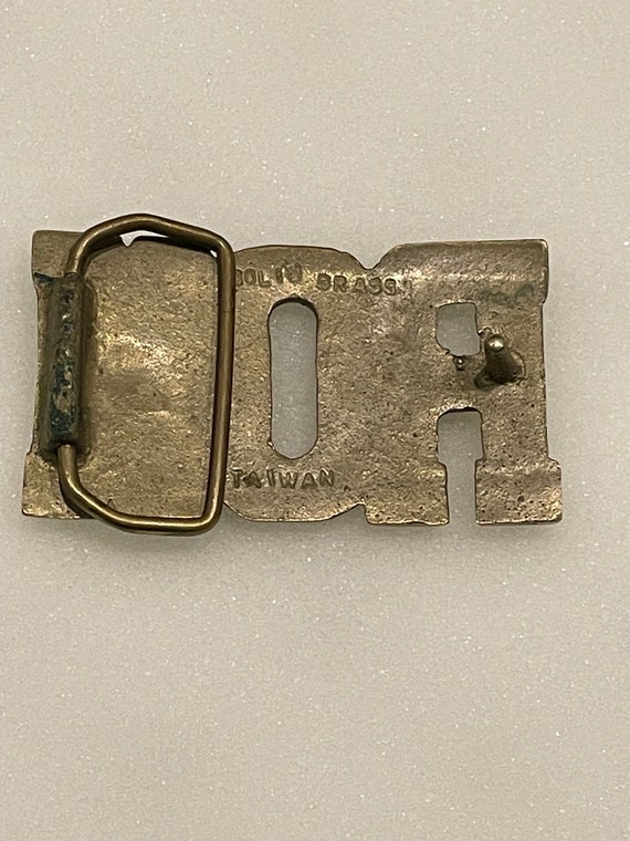 RON Name Solid Brass Metal Belt Buckle Vintage Un… - image 4