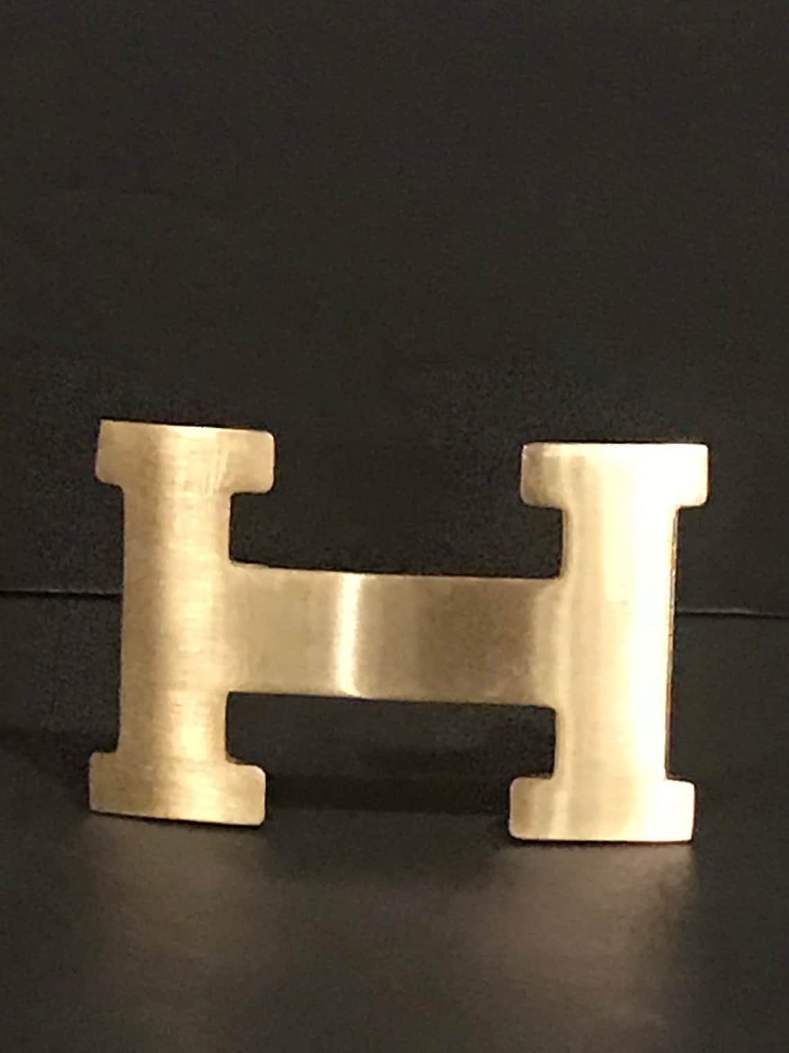 Letter H Gold Tone Metal Belt Buckle VINTAGE UNIQUE RARE Etsy