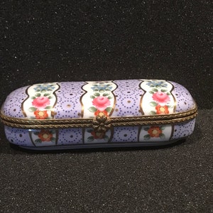 Royal Danube 1886 Floral Hand Painted China Trinket Box.VINTAGE UNIQUE RARE